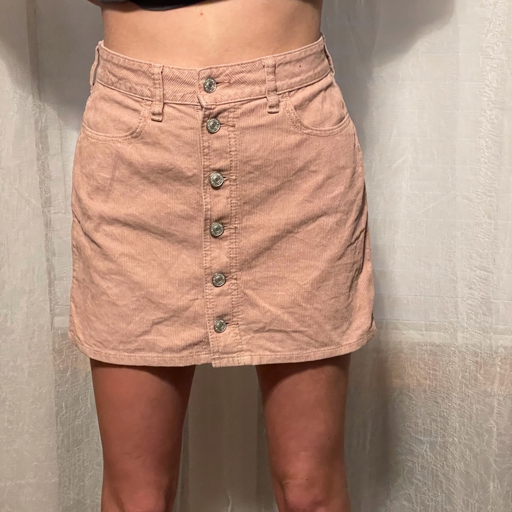 PAC Sun corduroy mini skirt- blush